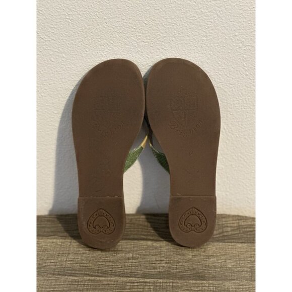 Brighton Orla Sandals Thong 7.5 Patchwork Leather Multicolor Heart With Box* - Picture 10 of 10